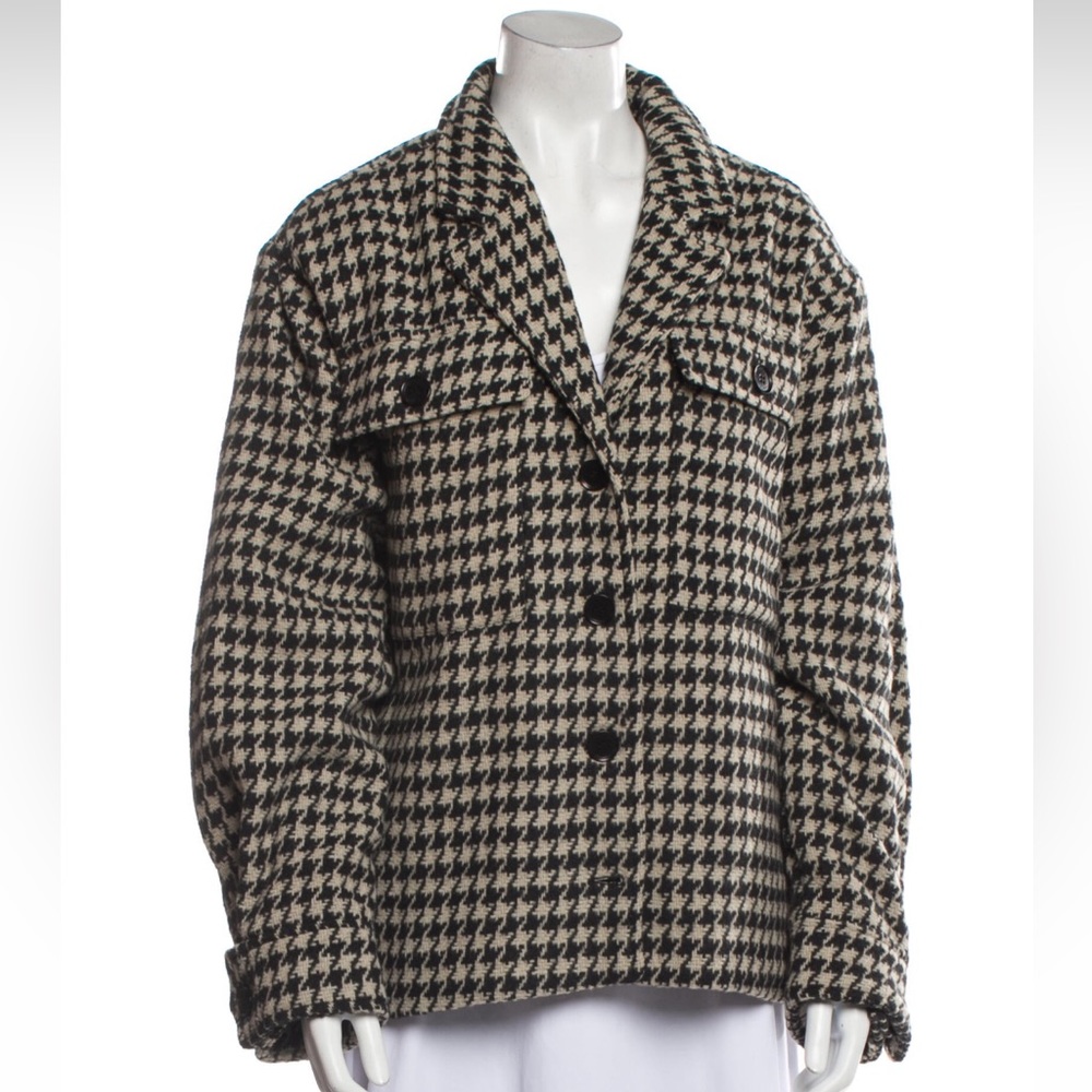 Anine Bing Houndstooth Coat XS